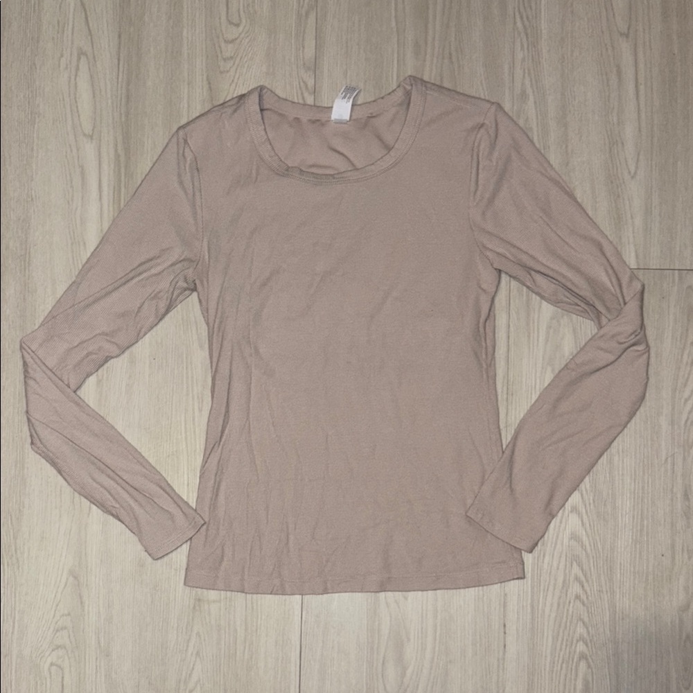 YOGALICIOUS Women's Long Sleeve Top - Light Brown